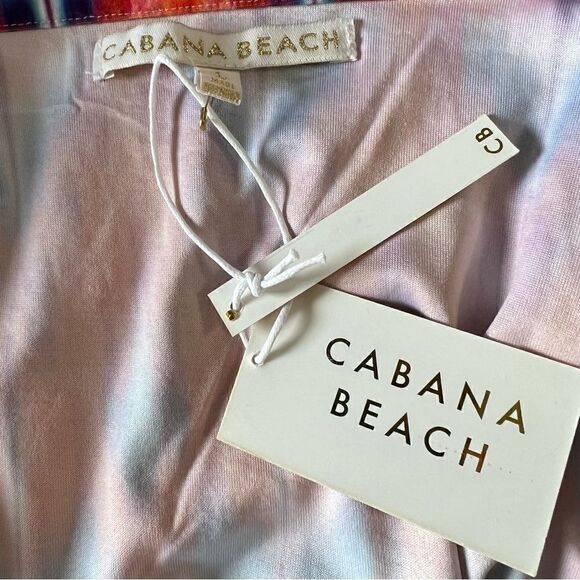 NWT Cabana Beach Brilliantly Colorful Ikat Print Cover-Up - L - Picture 10 of 13